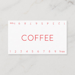 Dünne doppelte Zahlen-Treue-Kaffeestempelkarte Treuekarte