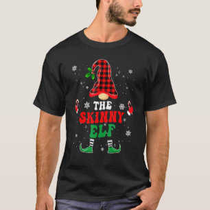 Dünne Elfen-Familien-Weihnachts-Pyjama Rot T-Shirt