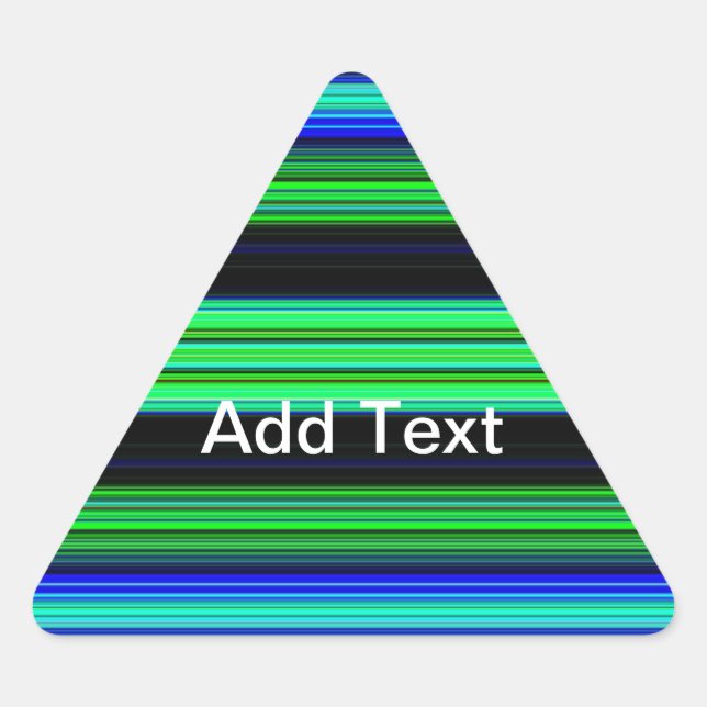 Dünne farbige Streifen - 1 Dreieckiger Aufkleber (Vorderseite)