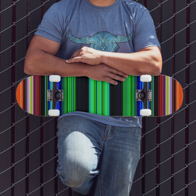 Dünne farbige Streifen - 1 Skateboard (Außenbereich 2)