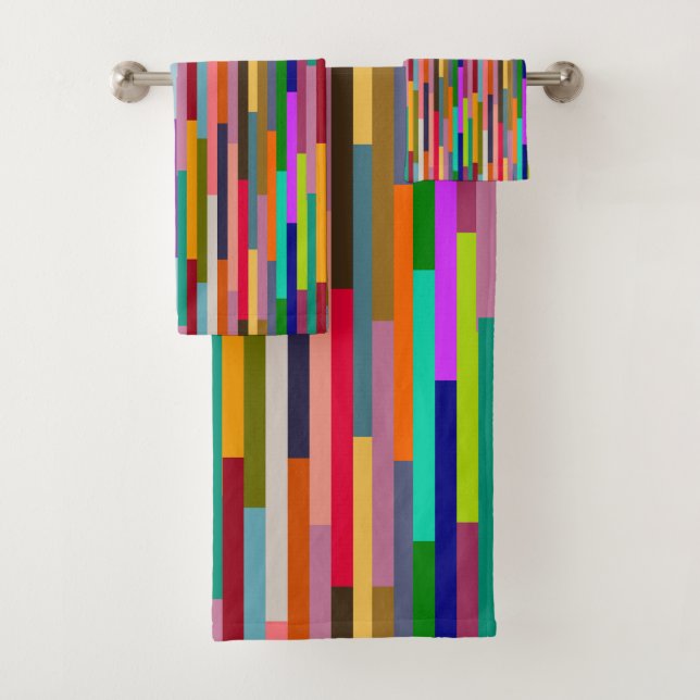 Dünne farbige Streifen Badhandtuch Set (Insitu)