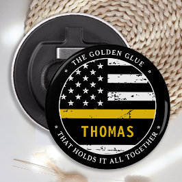 Dünne Goldlinie Personalisiert 911 Dispatcher Flaschenöffner