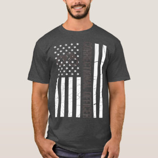 Dünne graue Linie CO - Amerikanische Flagge Premiu T-Shirt