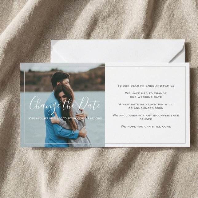 Dünne Grenze, Foto, ändern Sie die Datumskarte Dankeskarte (Thin border, photo, change the date card.)