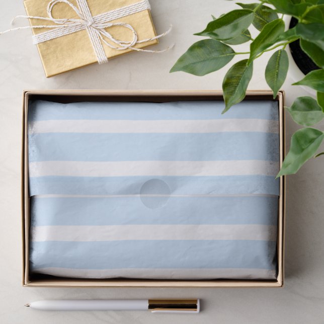 Dünne hellblaue Streifen Seidenpapier (Geschenk)