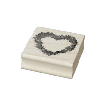Dünne Herz-Gummistempel