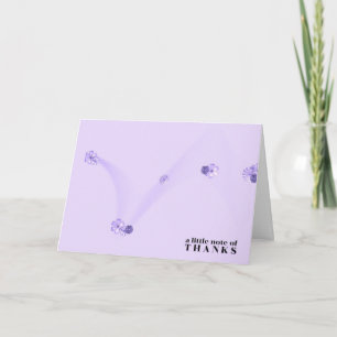 Dünne lila Blumen Danke Karte