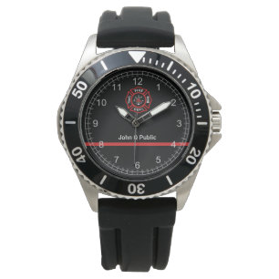 Dünne rote Linie Armbanduhr