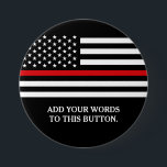 Dünne rote Linie Flagge-Gewohnheits-Text Button<br><div class="desc">Dünne rote Linie Flagge-Gewohnheitsknopf.</div>