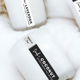 Dünne schwarz-weiße Kerze Etiketten