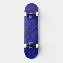 Dünne schwarze und blaue Diagonalstreifen Skateboard