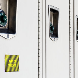 Dünne schwarze und gelbe Diagonalstreifen Magnet