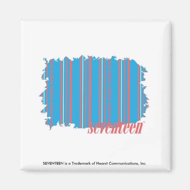 Dünne Streifen Aqua 4 Magnet (Vorne)