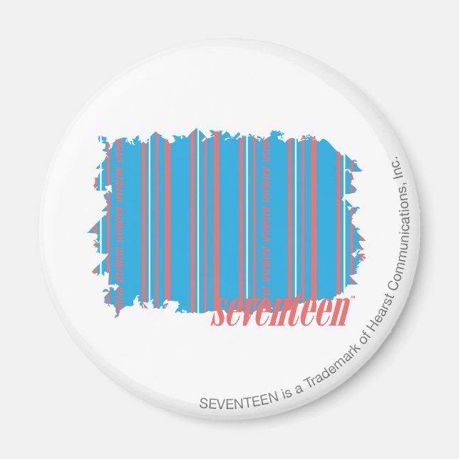 Dünne Streifen Aqua 4 Magnet (Vorne)