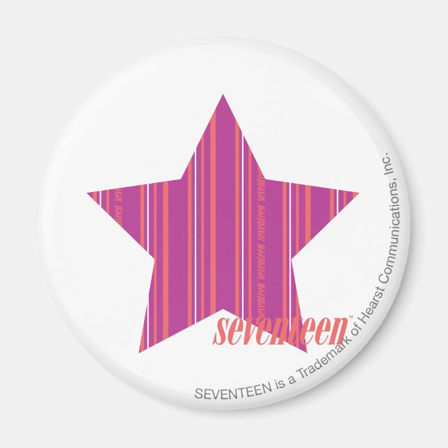 Dünne Streifen Lila 3 Magnet (Vorne)