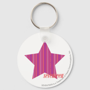 Dünne Streifen Lila 3 Schlüsselanhänger