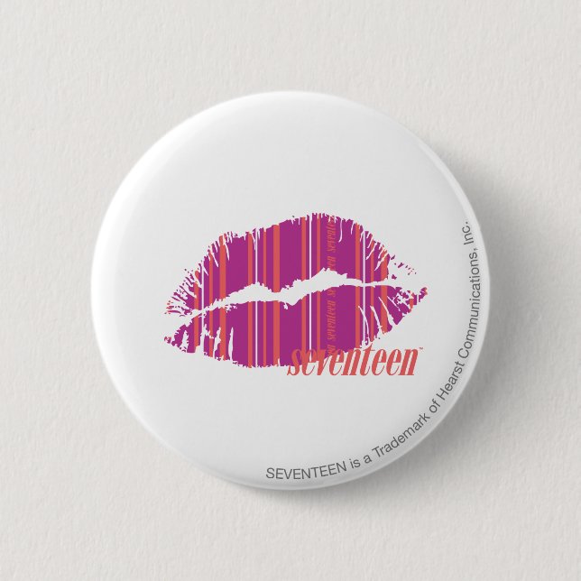 Dünne Streifen lila Button (Vorderseite)