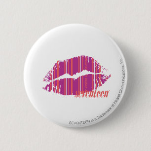 Dünne Streifen lila Button