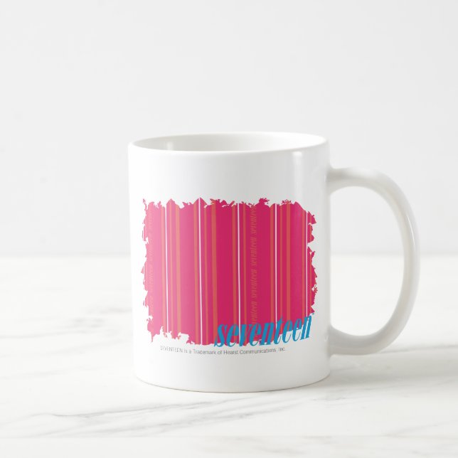 Dünne Streifen-Magenta 2 Kaffeetasse (Rechts)