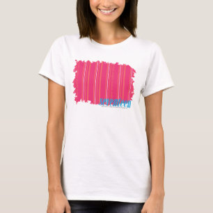 Dünne Streifen-Magenta 2 T-Shirt