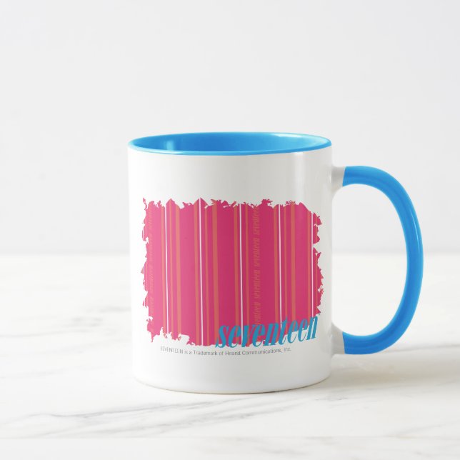 Dünne Streifen-Magenta 2 Tasse (Rechts)