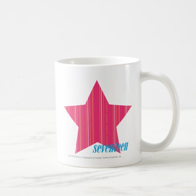 Dünne Streifen-Magenta 3 Kaffeetasse (Rechts)