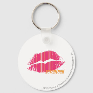 Dünne Streifen magentarot Schlüsselanhänger