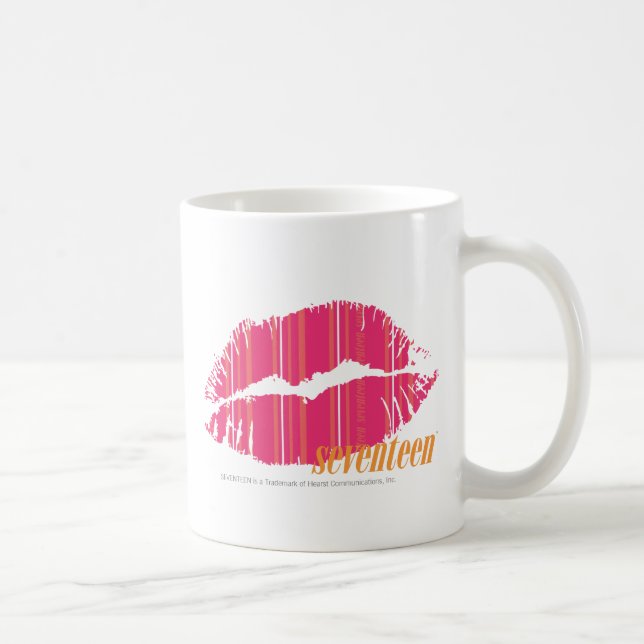 Dünne Streifen magentarot Tasse (Rechts)