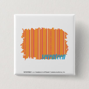 Dünne Streifen-Orange 2 Button