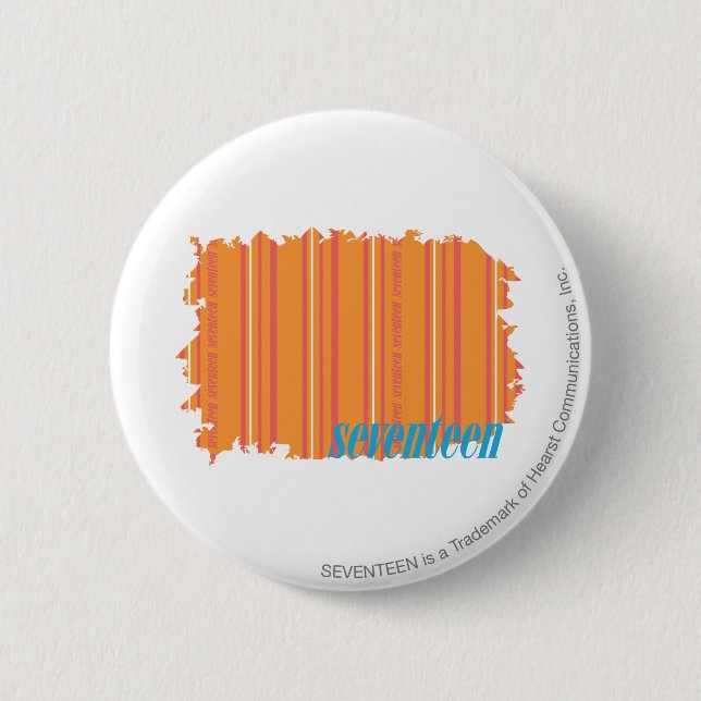 Dünne Streifen-Orange 2 Button (Vorderseite)