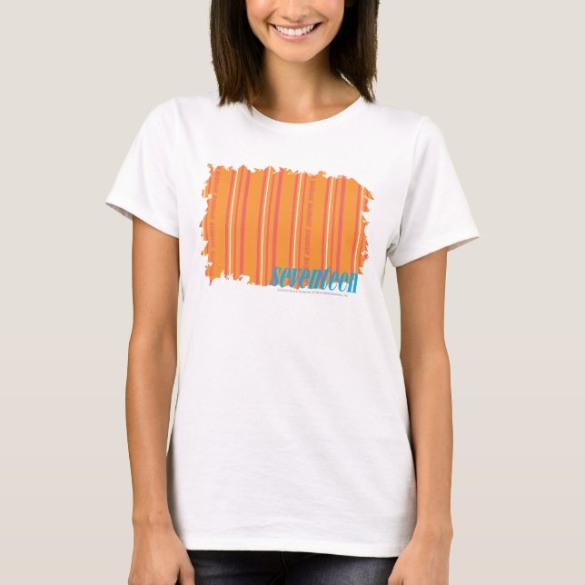 Dünne Streifen-Orange 2 T-Shirt (Vorderseite)