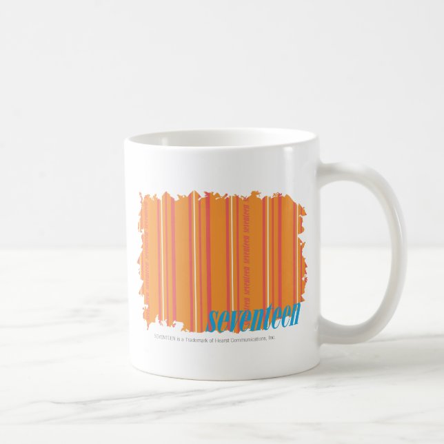 Dünne Streifen-Orange 2 Tasse (Rechts)