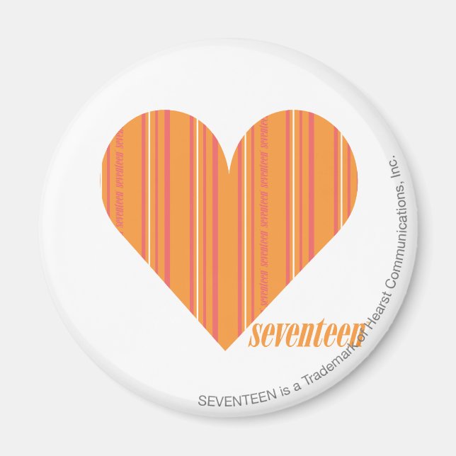 Dünne Streifen Orange 3 Magnet (Vorne)