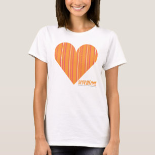 Dünne Streifen-Orange 3 T-Shirt