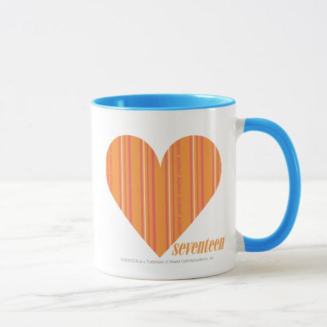 Dünne Streifen-Orange 3 Tasse (Rechts)