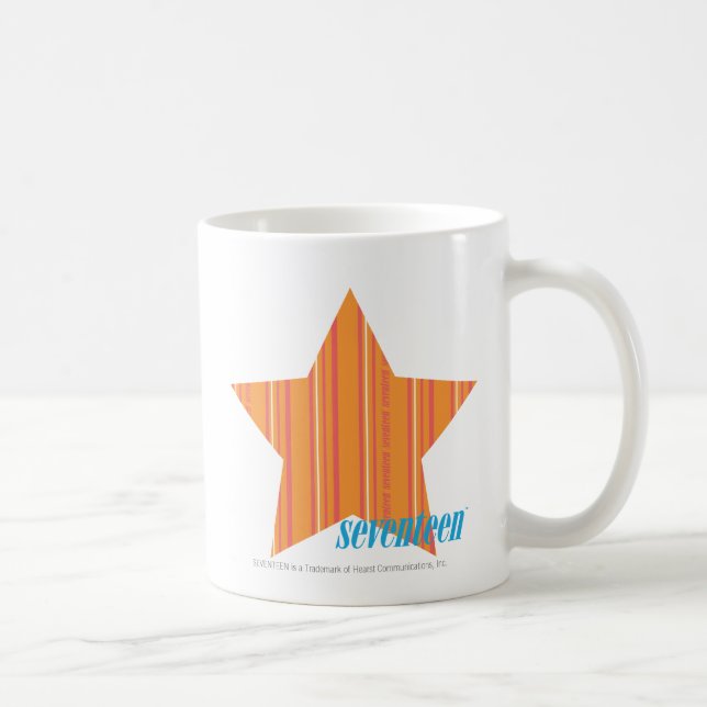 Dünne Streifen-Orange 4 Tasse (Rechts)