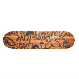 Dünne Streifen orange Skateboard