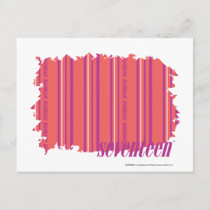 Dünne Streifen rosa 2 Postkarte