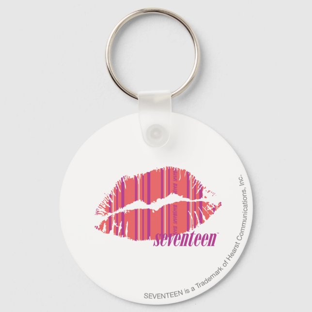 Dünne Streifen rosa Schlüsselanhänger (Vorderseite)