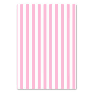 Dünne Streifen - Weiße und Cotton Candy Tischnummer