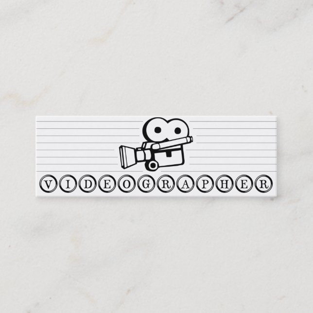 Dünne Videographer Visitenkarte (Vorderseite)