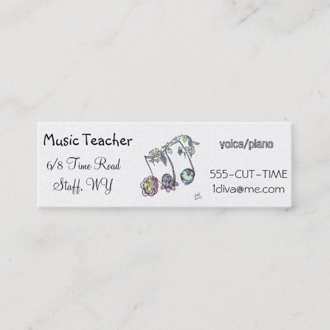 dünne Visitenkarte (Vorderseite)