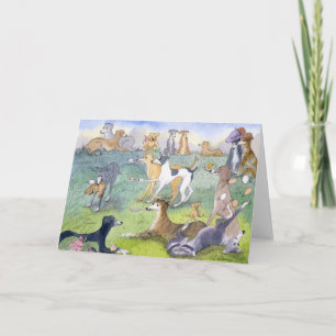 Dünner Hundeei-und -löffel-Spaß! KARTE