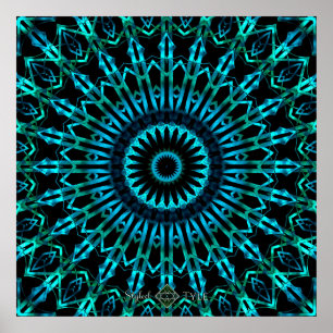 Dünner Spiegelglas-Mandala 2 Poster