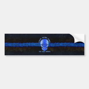 Dünnes Blue Line Autoaufkleber
