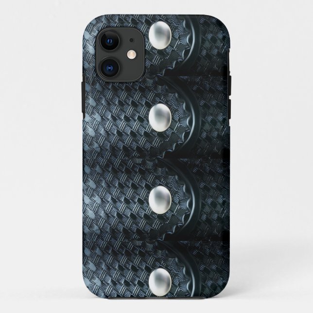 Dünnes Blue Line - Case-Mate iPhone Hülle (Rückseite)