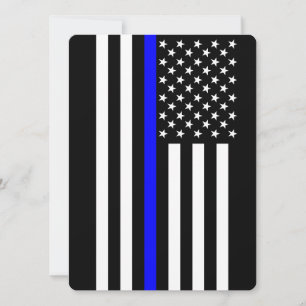Dünnes Blue Line im amerikanischen Stil