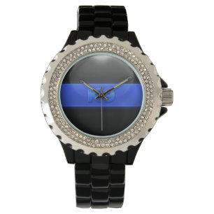 Dünnes Blue Line - K9 Armbanduhr