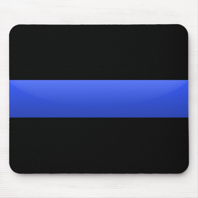 Dünnes Blue Line kennzeichnen Mousepad (Vorne)