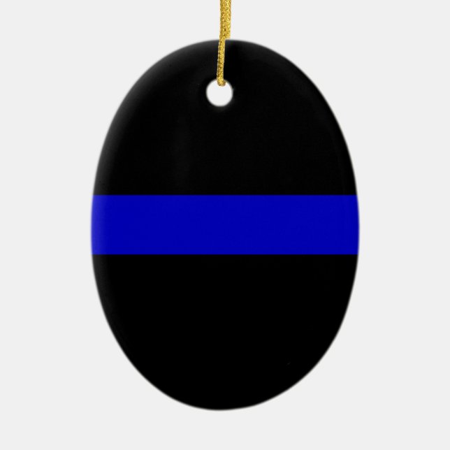 Dünnes Blue Line Keramikornament (Vorne)